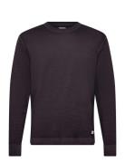 C.P. Company Merino Wool Fast Dyed Crew Neck Logo Knit Svart