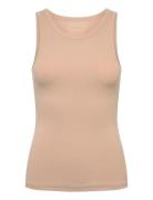 URBAN QUEST Women Bamboo Tank Top Rib Beige