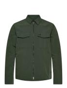 Fred Perry Zip Through Overshirt Grön