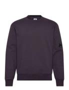 C.P. Company Diagonal Raised Fleece Crew Neck Lens Sweatshirt Lila
