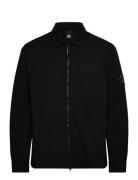 C.P. Company Organic Gabardine Zipped Overshirt Svart